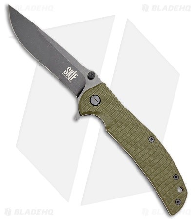 SKIF Knives Urbanite Frame Lock Knife Olive Green G-10/Steel (3.75" Black SW)