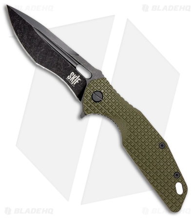 SKIF Defender Frame Lock Knife OD Green G-10 (3.75" Black SW)