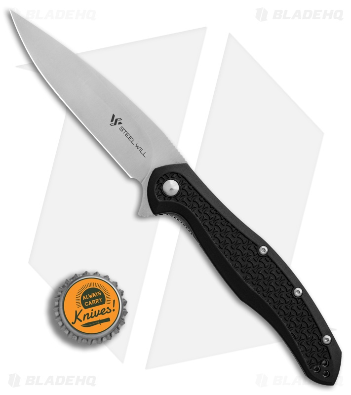 Steel Will Intrigue Liner Lock Knife Black FRN (3.75" Satin) F45-11 