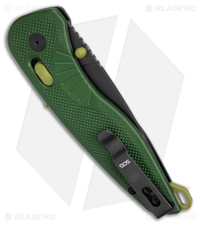 SOG Aegis AT Tanto AT-XR Lock Knife Forest/Moss GRN w/Safety (3.1" Black)
