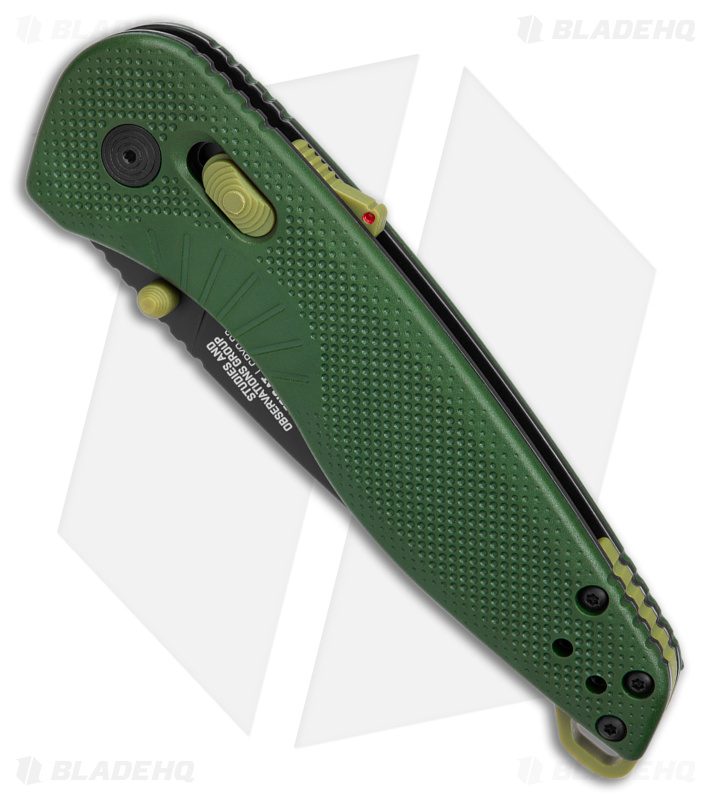 SOG Aegis AT Tanto AT-XR Lock Knife Forest/Moss GRN w/Safety (3.1" Black)