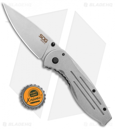 SOG Aegis Frame Lock Knife Stainless Steel (3.4" Stonewash)