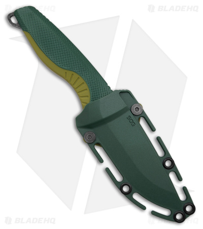 SOG Aegis FX Fixed Blade Knife Forest/Moss Green (3.6" Black Stonewash)