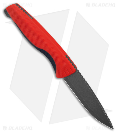SOG Aegis FX Fixed Blade Knife Rescue Red/Indigo Blue (3.6" Stonewash)