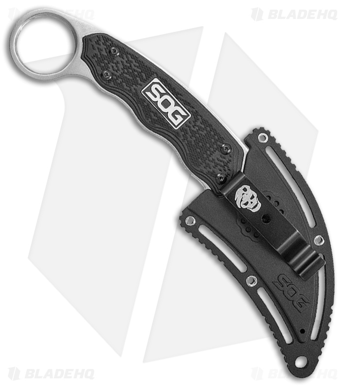 SOG Gambit Fixed Blade Knife Black GRN (2.6" Satin) SOGGB1001CP