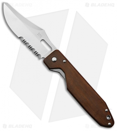 SOG Knives Jet Edge Tactical Knife | Wood + Serrated Satin