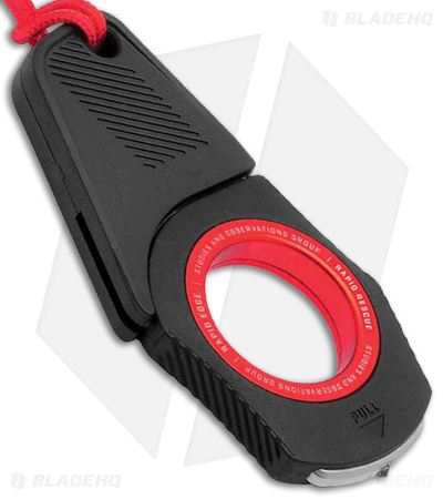 SOG Rapid Rescue Hook Black Red GRN (.80" Satin)