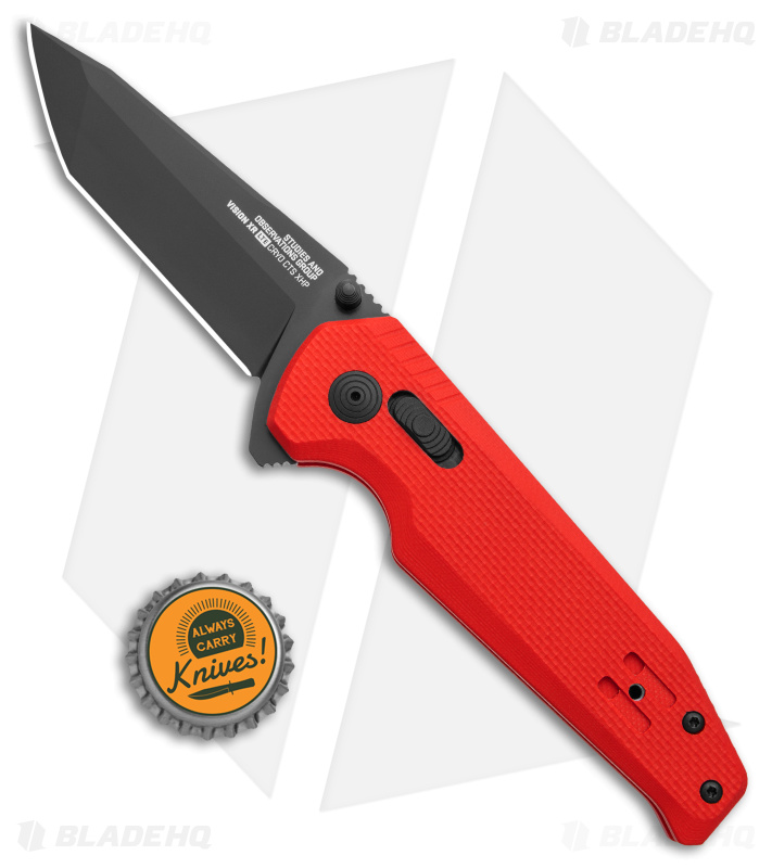 SOG Vision XR LTE Flipper Knife Red G-10 (3.4" Black)