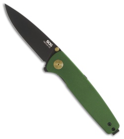 SOG Twitch III Spring Assisted Knife Aluminum Green (3.1" Black)