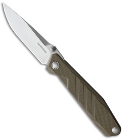 SRM Knives 1158 Liner Lock Knife Tan G-10 (3.6" Satin)