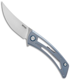 SRM Knives 7415-TE Unicorn Frame Lock Knife Blue Titanium (3.75" Bead Blast)