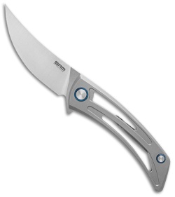 SRM Knives 7415-TZ Unicorn Frame Lock Knife Gray Titanium (3.75" Bead Blast)