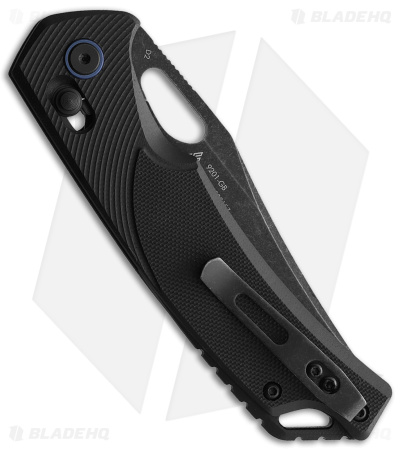 SRM Knives Ambi Lock Knife Black G-10 (3.5" Black Stonewash) 9201 