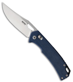 SRM Knives Ambi Lock Knife Blue Micarta (3.5" Satin) 9203-ME