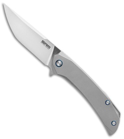 SRM Knives 1411-TZ Asika Large Frame Lock Knife Titanium (3.9" Satin)