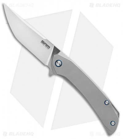 SRM Knives 1411-TZ Asika Large Frame Lock Knife Titanium (3.9" Satin)