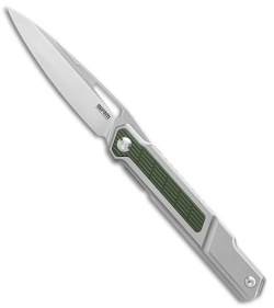 SRM Knives 1421-T Fantasy Frame Lock Knife TC4 Titanium/Green G-10 (3.6" BB) 