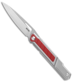 SRM Knives 1421-LT Fantasy Frame Lock Knife TC4 Titanium/Red G-10 (3.6" BB)