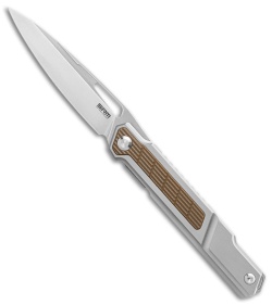 SRM Knives 1421 Fantasy Frame Lock Knife TC4 Titanium/Brown G-10 (3.6" BB)