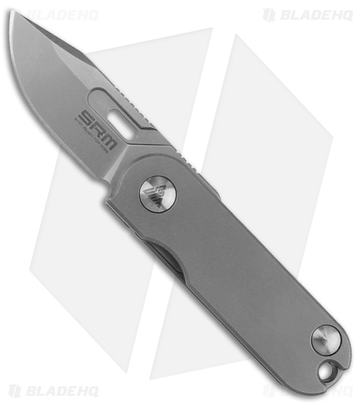 SRM Knives 418S Frame Lock Neck Knife TC4 Titanium (1.25" Bead Blast)