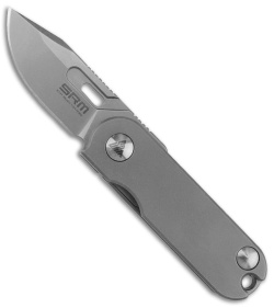 SRM Knives 418S Frame Lock Neck Knife TC4 Titanium (1.25" Bead Blast)