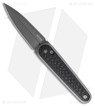 SRM Knives Twin 251MB-GB AMBI Lock Knife G10/CF (3" Ti Coated)