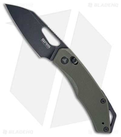 SRM Knives Cub 261M-GP Crossbar Lock Knife OD Green G-10 (2.9" PVD SW 154CM)