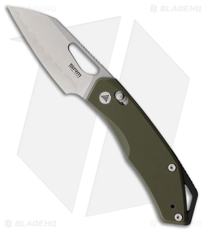 SRM Knives Cub 261M-GP2 Knife OD Green G-10 BB/Laminated