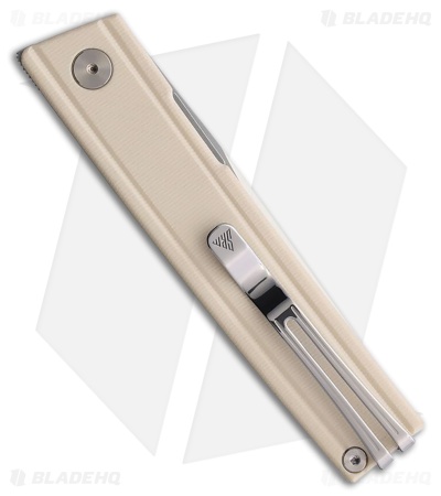 SRM Knives Gent 401LC-GT Liner Lock Knife White G-10 (3.3" Brushed)