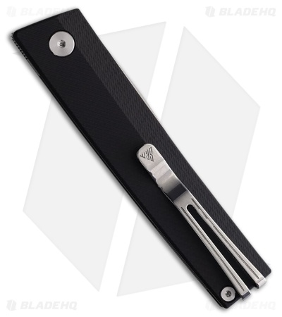 SRM Knives Gent 401L-GB Liner Lock Knife Black G-10 (3.3" SW + Scandi Grind)