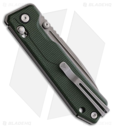 SRM Knives Rubik 7228B-MG AMBI Lock Knife Green Canvas Micarta (3.4" SW)