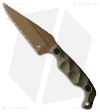 Stroup Knives Bravo 5 Fixed Blade OD Green G10 (3.50" Dark Earth)