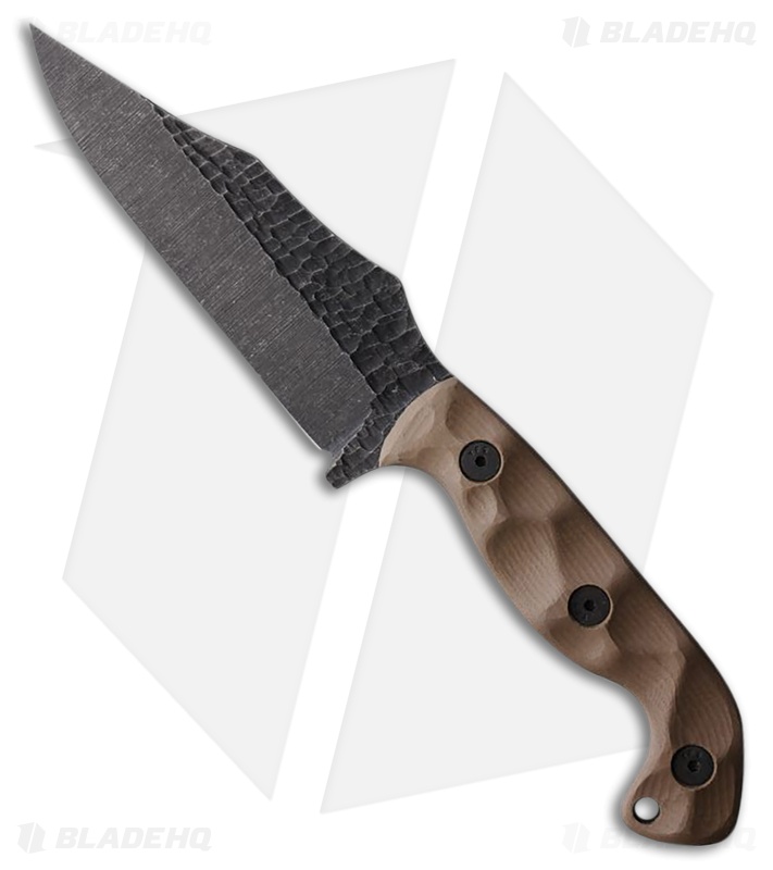 Stroup Knives TU1 Fixed Blade Knife Dark Earth G-10 (4.5