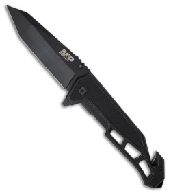 Smith & Wesson Border Guard Spring Assisted Black G10 (4.00" Black)