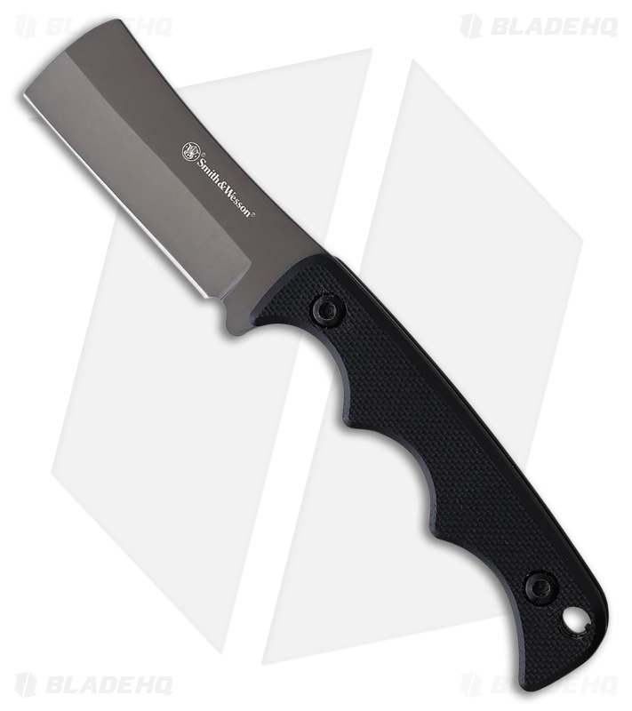 Smith & Wesson HRT Cleaver Neck Knife Black G-10 (2" Gray)