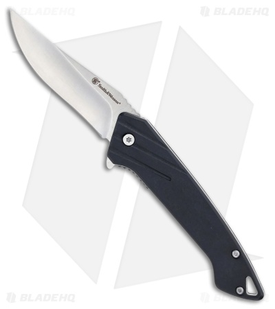 Smith & Wesson Black Ops Recurve Linerlock Black Polymer (3.5" Satin)