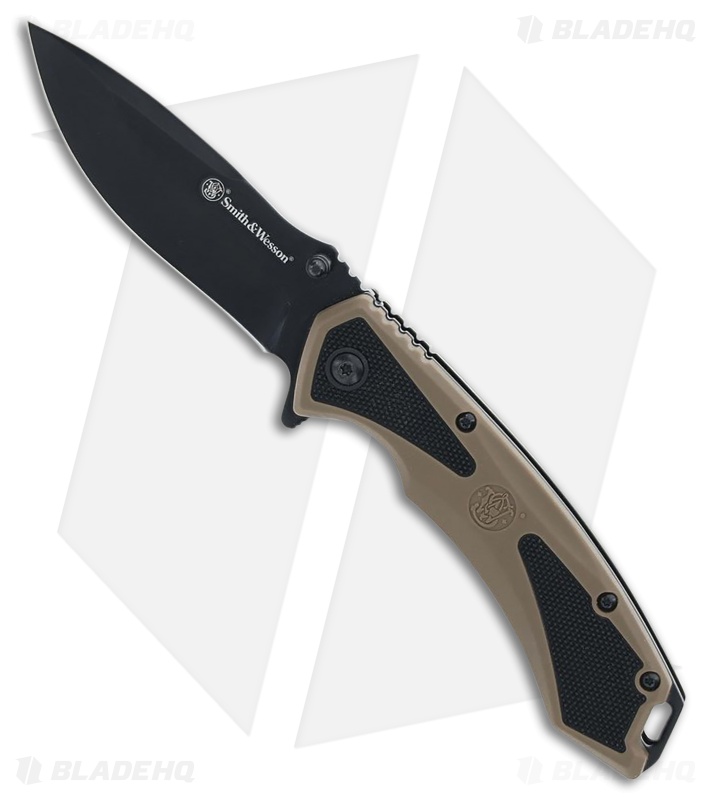 Smith & Wesson Extreme Ops Spring Assisted Black/Brown Polymer (3.50" Black)