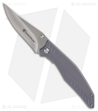 Smith & Wesson Black Ops Liner Lock Folder Gray Aluminum (3.5" Satin)