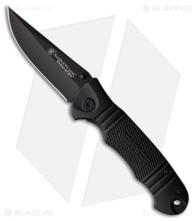 Smith & Wesson Extreme Ops Knife Black Checkered Al Black