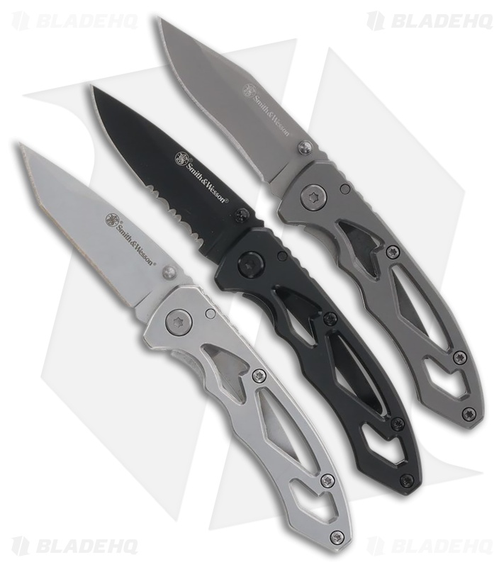 Smith & Wesson Framelock Combo 3 Pack (2.125" Satin, Black, & Ti Gray)