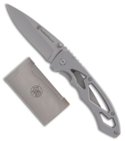 Smith & Wesson CK400L Folding Knife Bead Blasted W/Lighter (3.00" Satin)