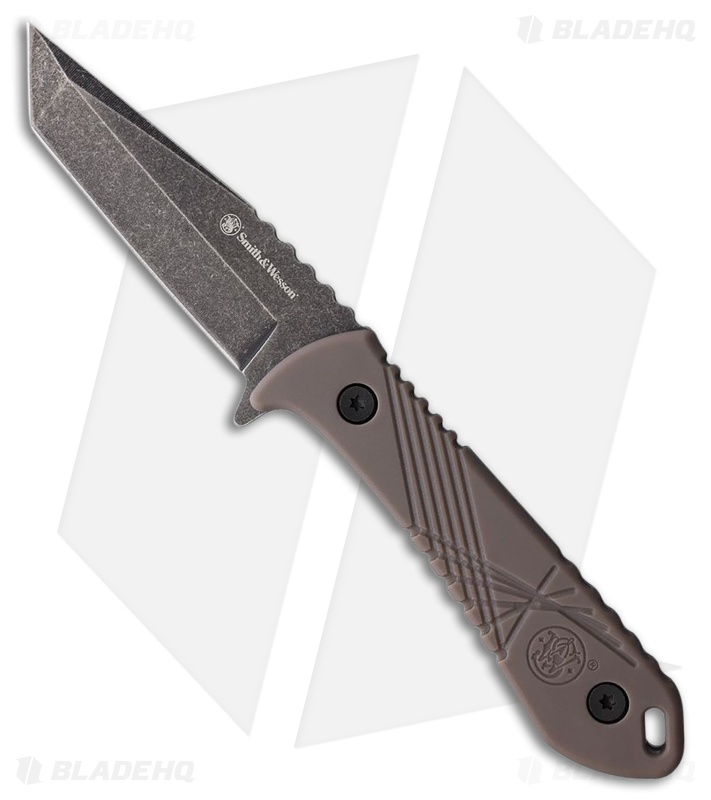 Smith & Wesson HRT Fixed Blade Knife Gray Rubber (3.1" Black SW)