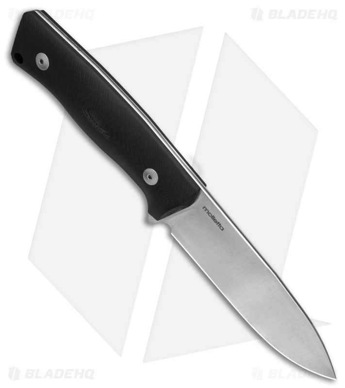 Saturn Knives Mimas Fixed Blade Knife Black G-10 (4.3" Satin)