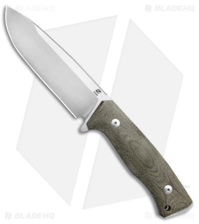 Saturn Knives Titano Fixed Blade Knife Green Micarta (6" Satin)