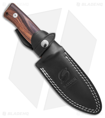 Saturn Knives Mimas Fixed Blade Knife Santos Mahogany (4.3" Satin)