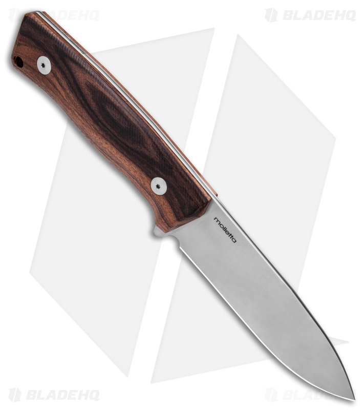 Saturn Knives Mimas Fixed Blade Knife Santos Mahogany (4.3" Satin)