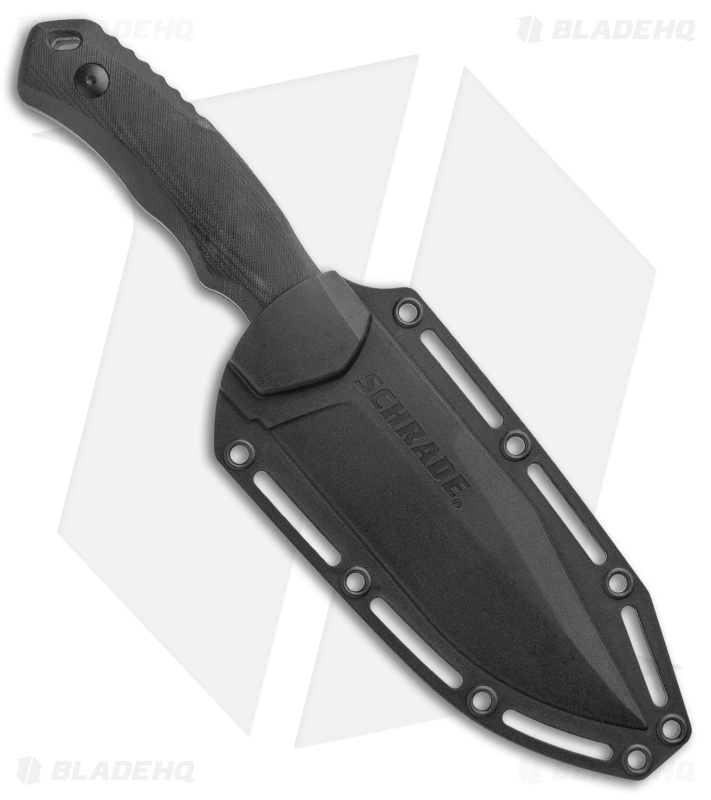 Schrade Steel Driver Clip Point Fixed Blade Knife Black G-10 (5" Black AUS-8)