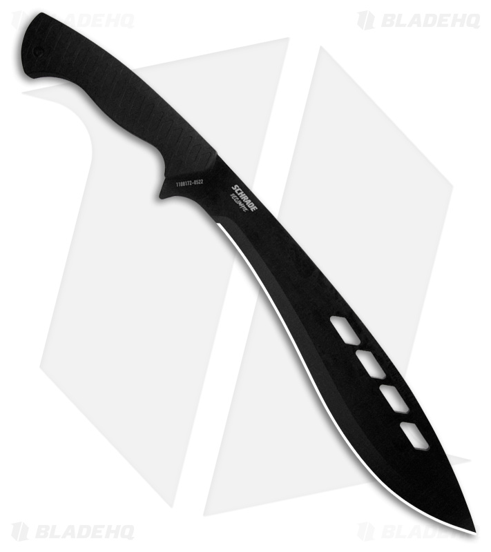 Schrade Decimate Kukri Black Overmold (12" Black)