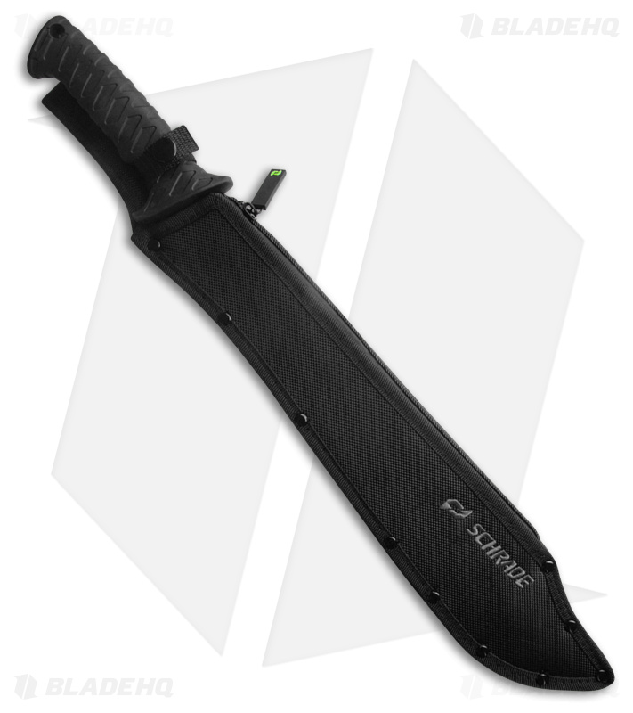 Schrade Decimate Sawback Black Overmold (14" Black)