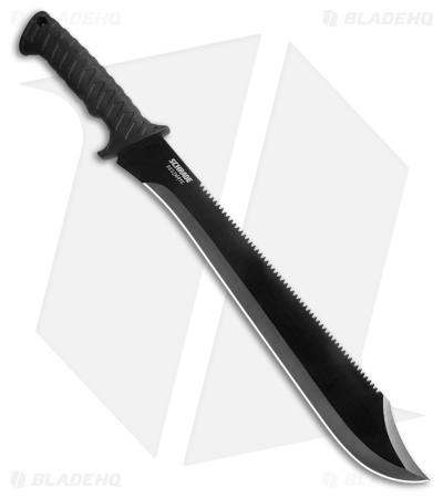 Schrade Decimate Sawback Black Overmold (14" Black)